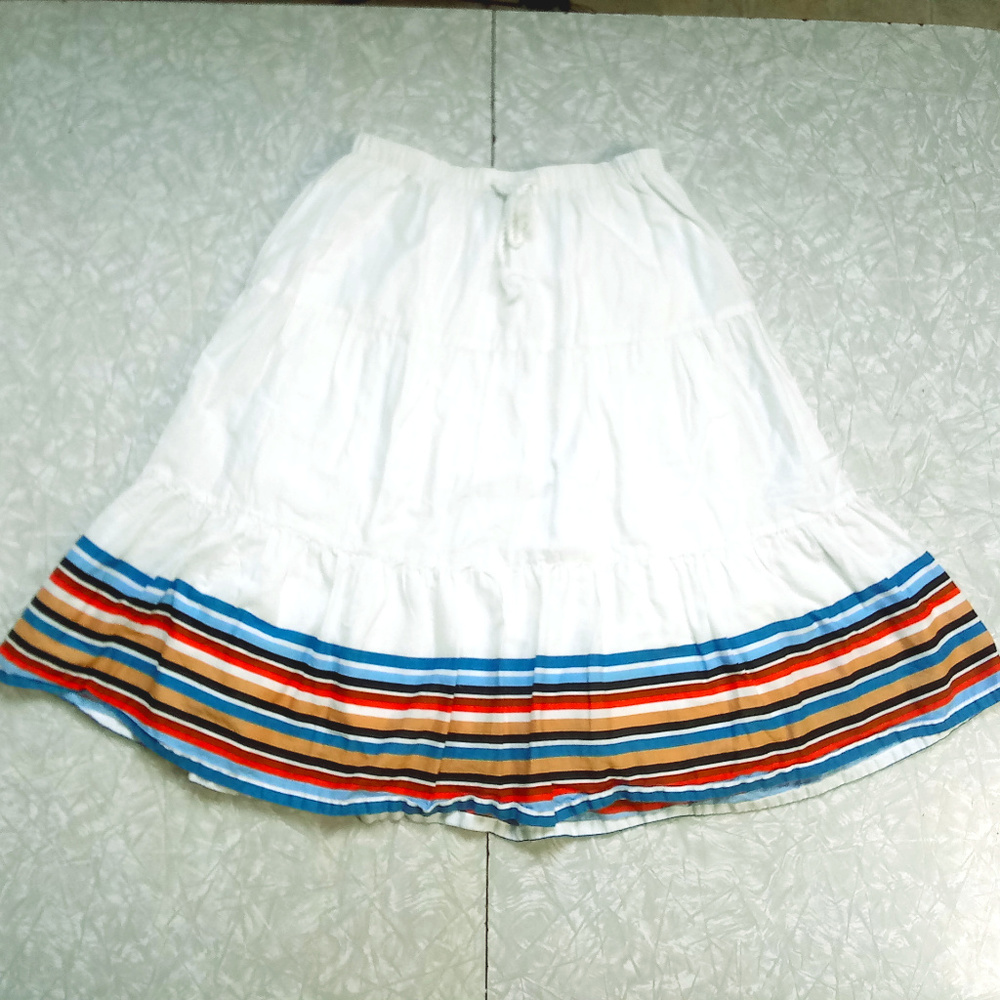 *GapKids ~ Lined Tiered Striped Cotton Sun Skirt